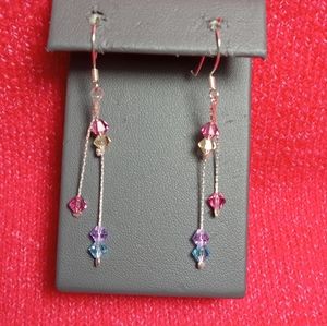 Jewelry sterling 925 Hot Earrings Hook Fashion Drop Sterling Women's Long Dangle